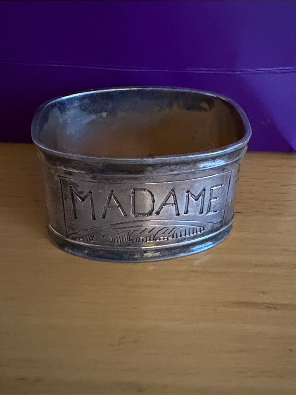 Vintage Silver-Tone 'MADAME' Decorative Accent